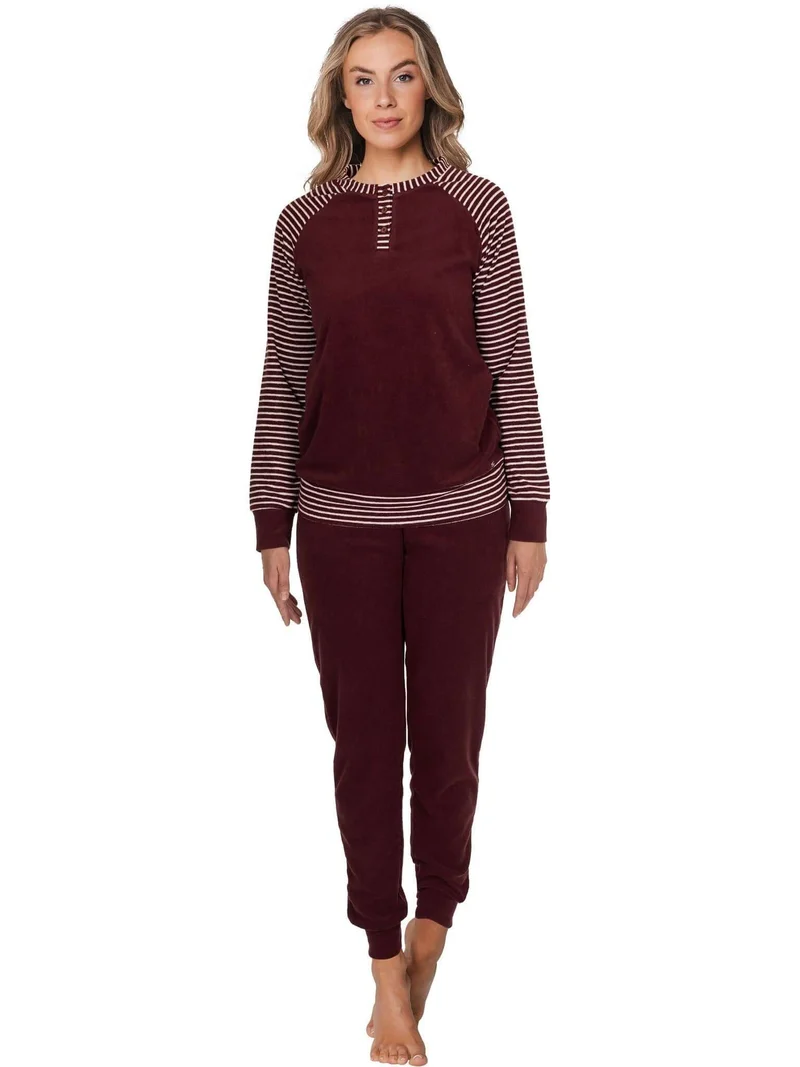 Pastunette Tweedelige Pyjama Badstof Dames 121199-104-1 270 dark red