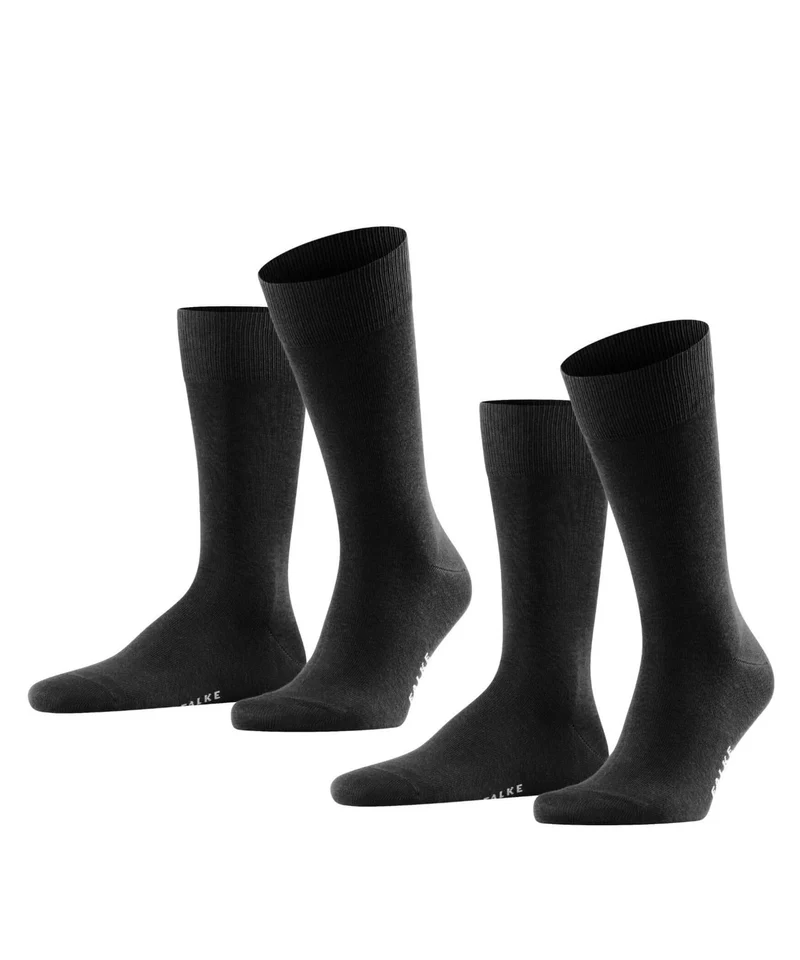 FALKE Happy 2-Pack Herensokken 14610 3000 black