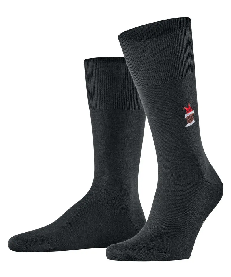 FALKE Airport Santa Sokken Heren 12588 3000 black