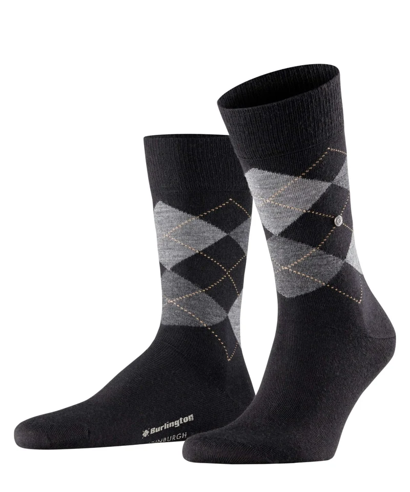 Burlington Edingburgh Sokken Heren 21125 3000 black