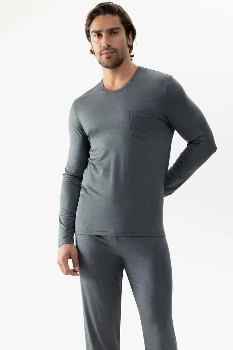 Mey T-Shirt Jefferson Lange Mouw Heren 65640 791 quartz melange