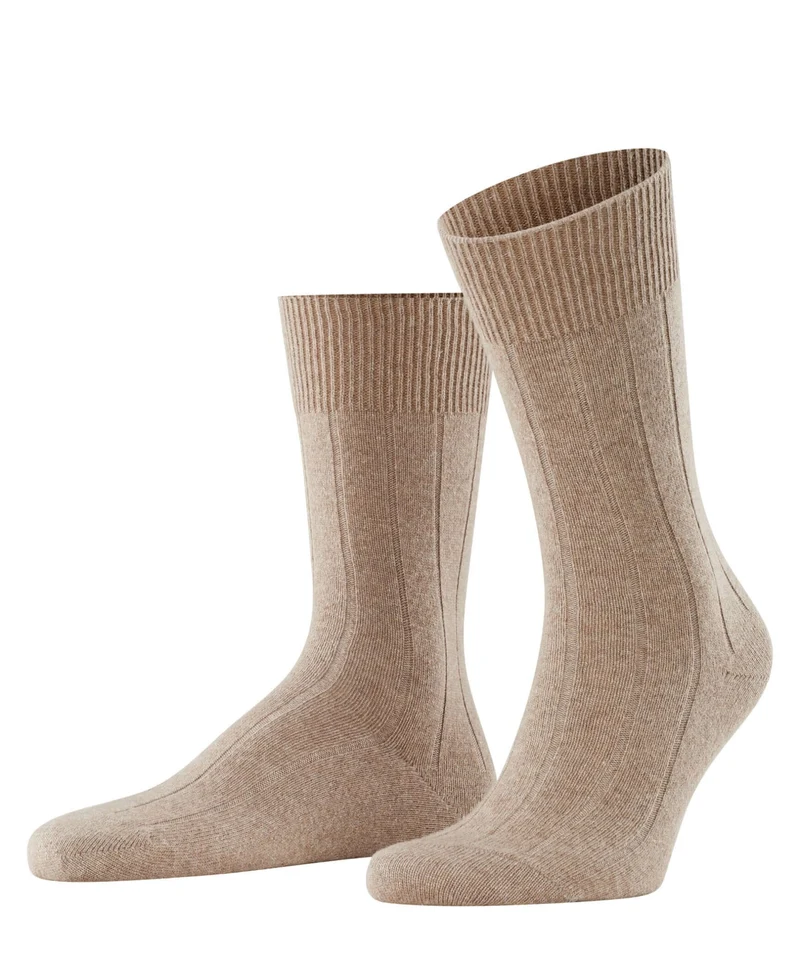 FALKE Lhasa Rib Sokken Heren 14405 5410 nutmeg mel