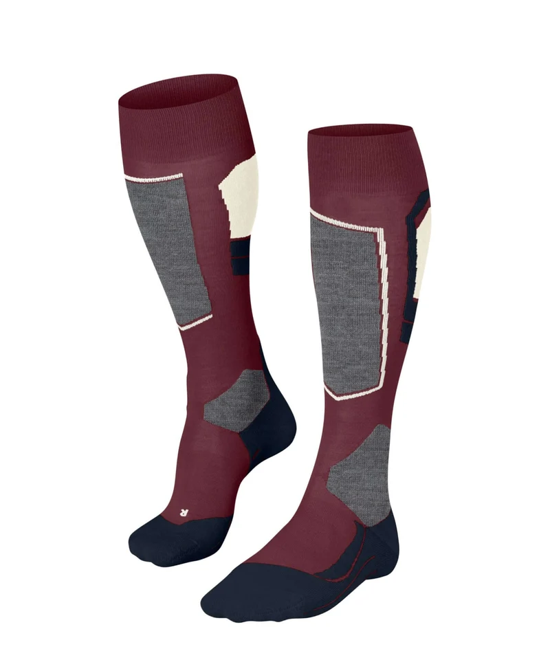 FALKE SK4 Skisok Dames 16551 8117 merlot
