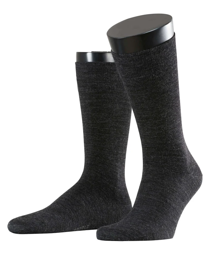 Esprit Basic Wool 2-PACK Sokken Heren 17813 3080 anthra.mel