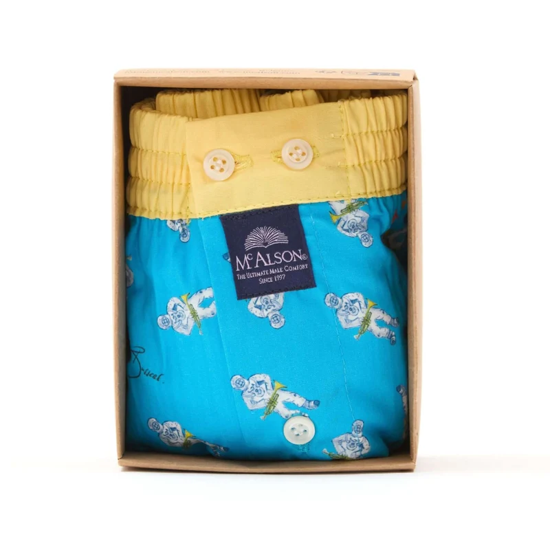 McAlson Boxershort met binnenbroek Astrojazz turquoise M5272