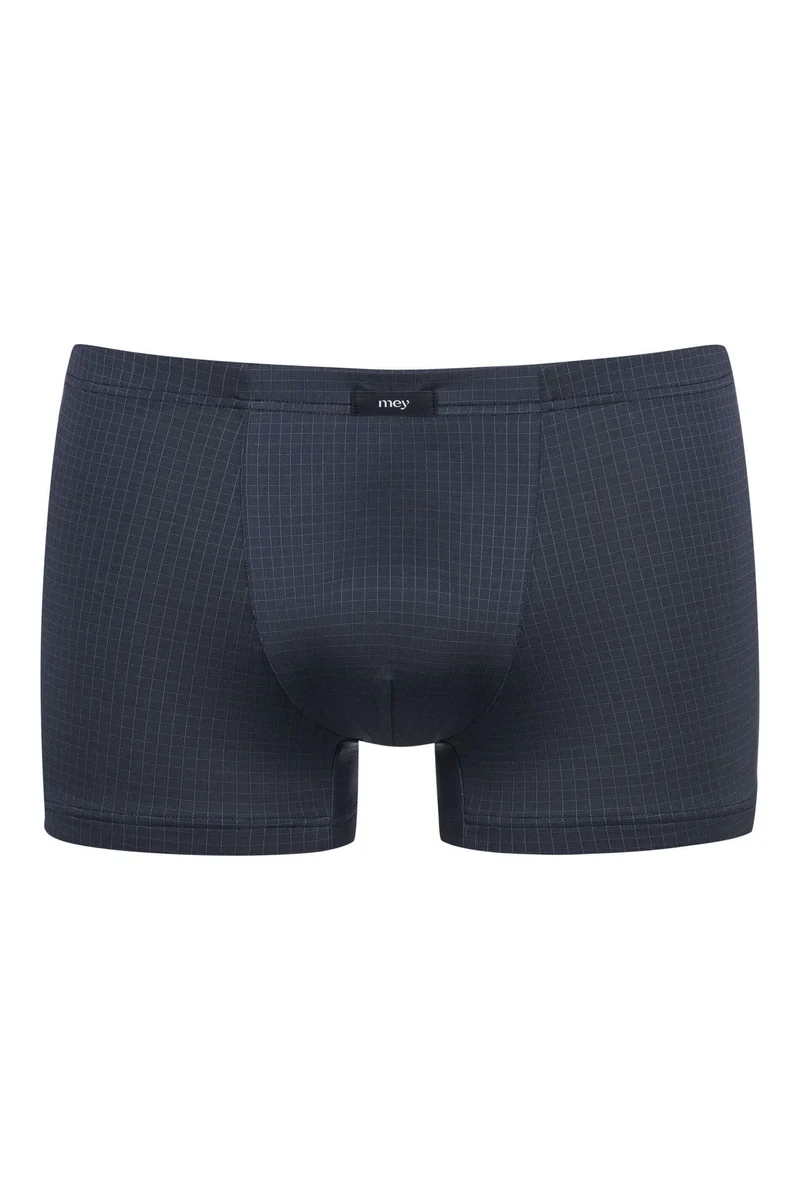 Mey Shorty Blue Check Heren 37370 668 yacht blue