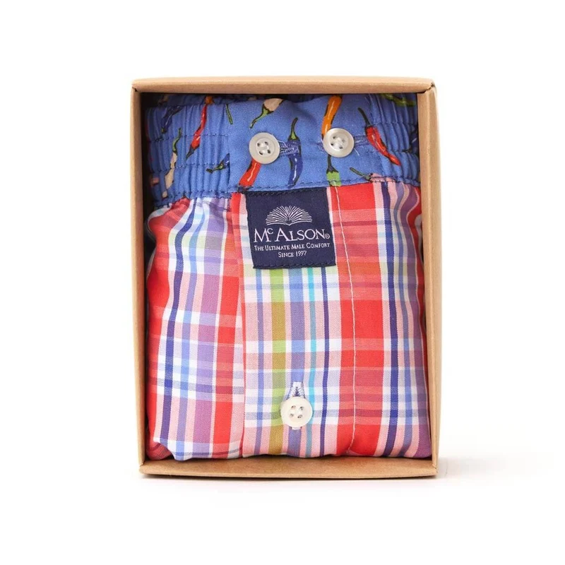 McAlson Boxershort met binnenbroek Tartan blue M5121