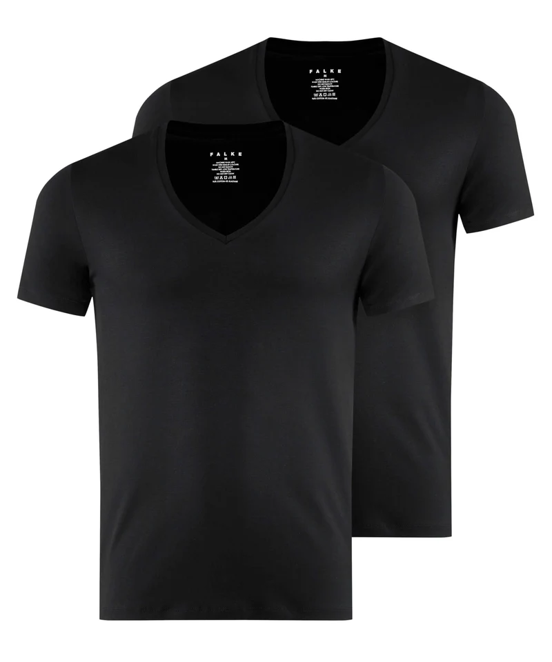 FALKE T-Shirt 2-Pack Daily Comfort Heren 68106 3000 black