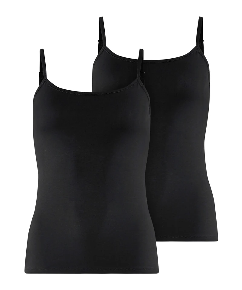 FALKE Hemdje 2-Pack Daily Comfort Dames 69101 3000 black
