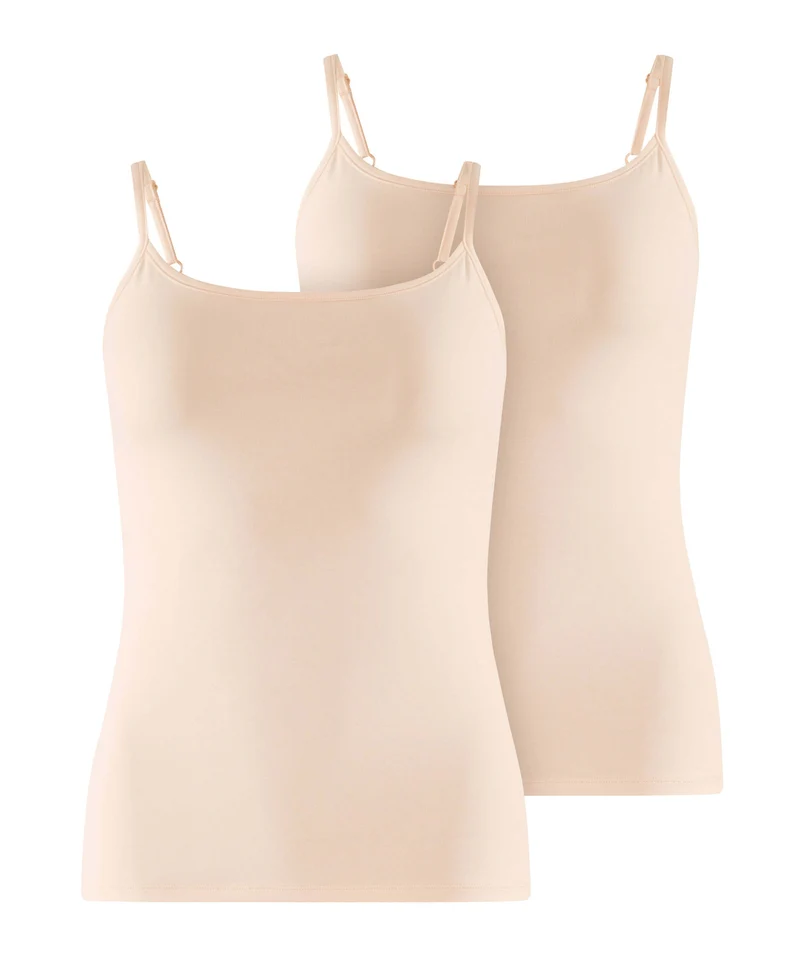 FALKE Hemdje 2-Pack Daily Comfort Dames 69101 4220 camel