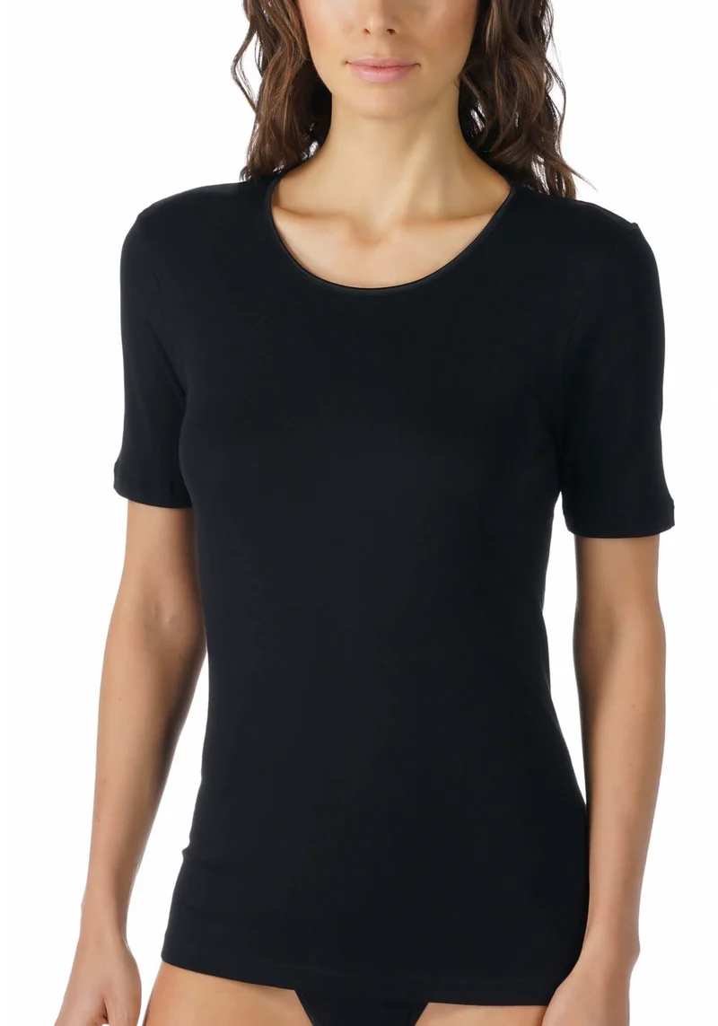 Mey Noblesse Shirt korte mouw Dames 26807 3 schwarz