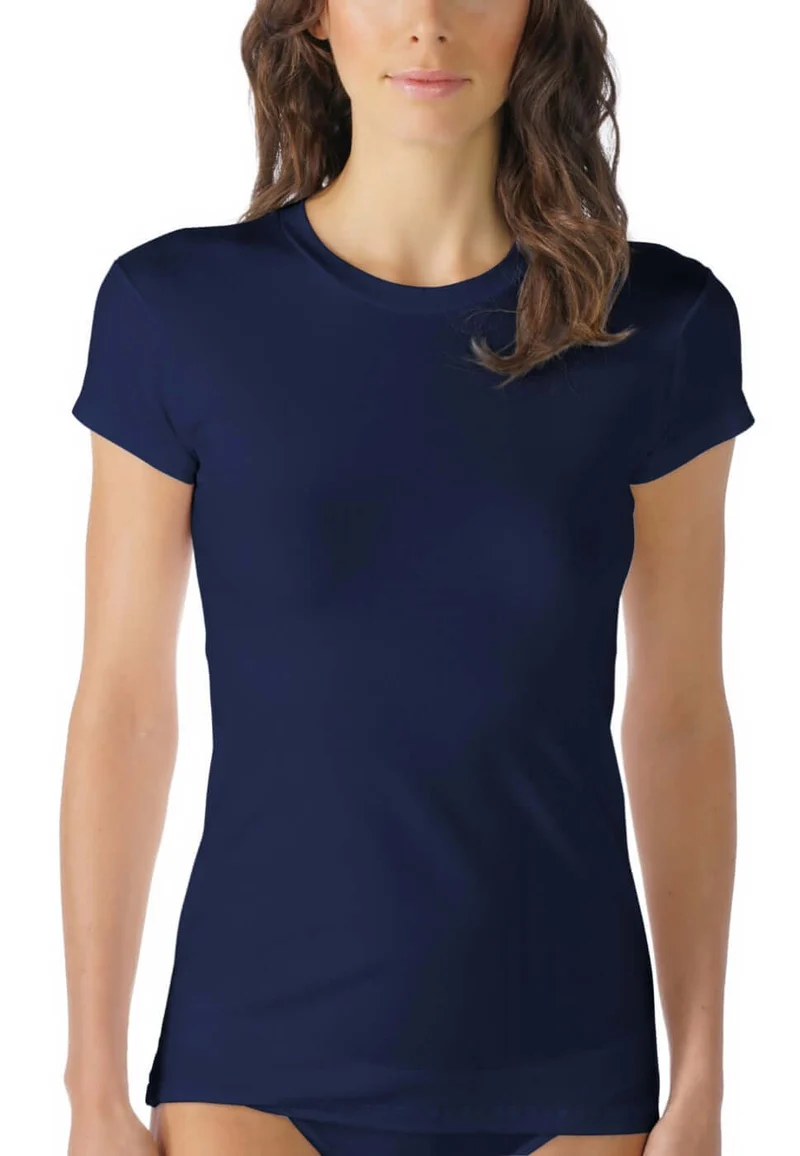 Mey Shirt Korte Mouw Cotton Pure Dames 26501 408 night blue