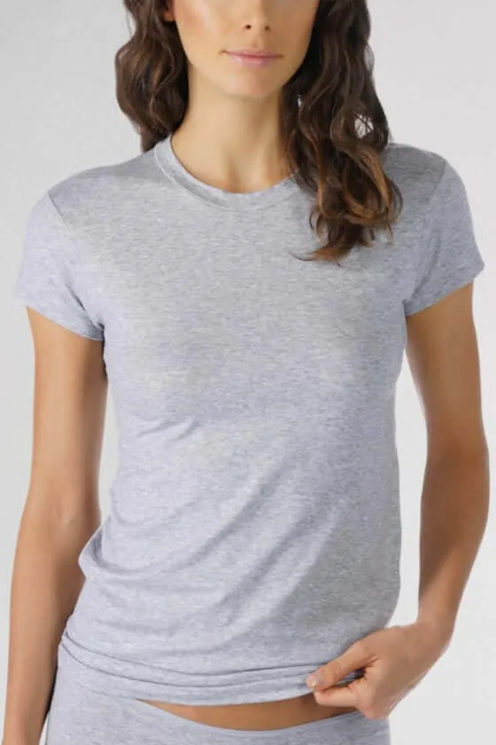 Mey Shirt Korte Mouw Cotton Pure Dames 26501 620 grau melange