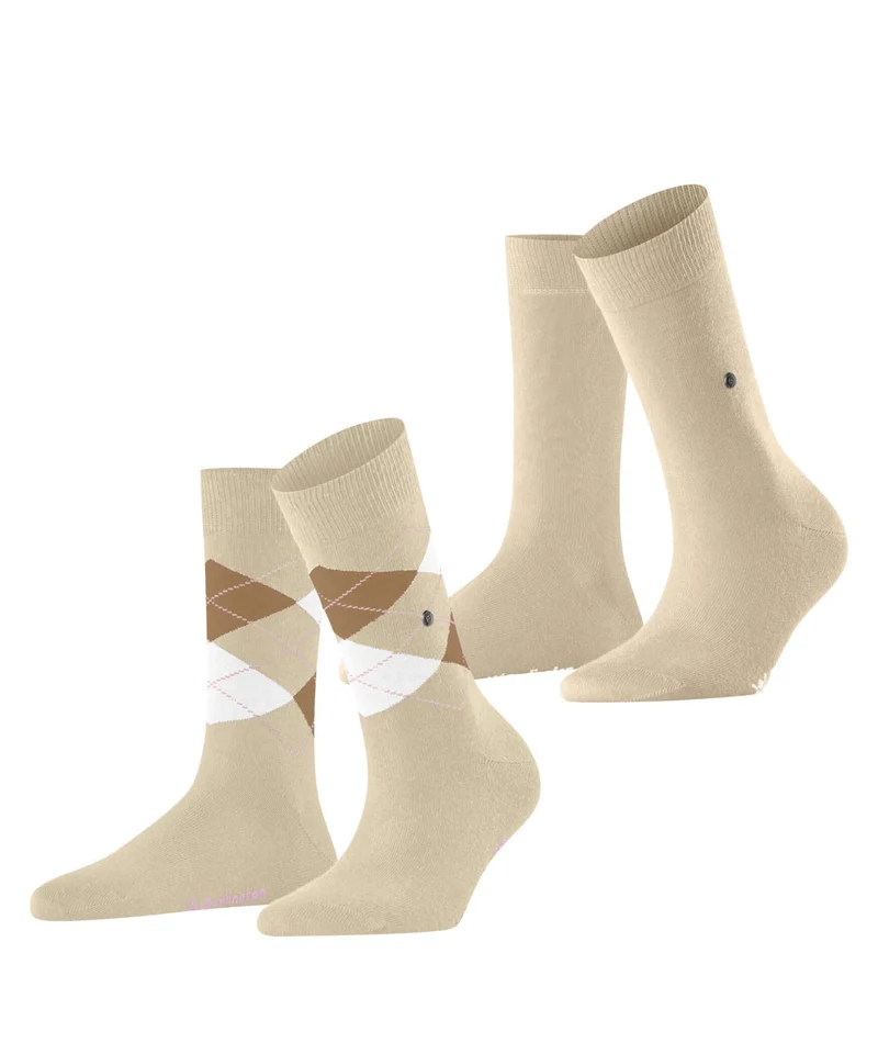Burlington Everyday Mixed 2-Pack Damessokken 22044 4011 cream