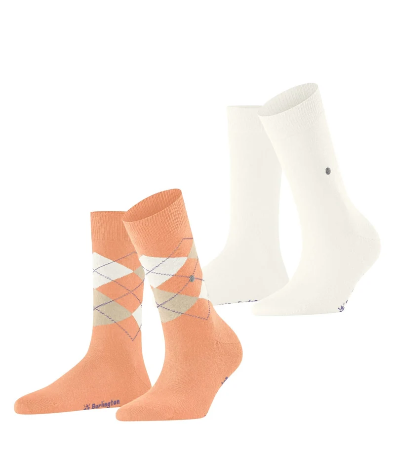 Burlington Everyday Mixed 2-Pack Damessokken 22044 8766 peach