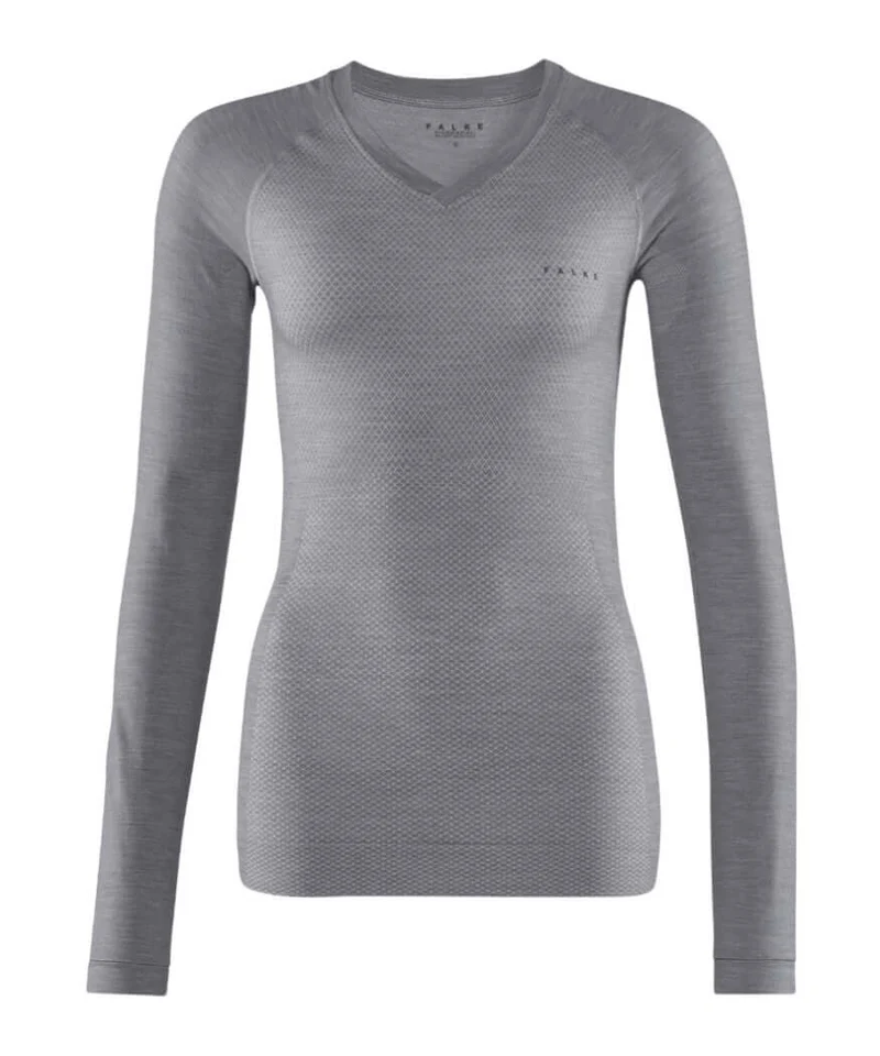 FALKE Wool Tech Light Shirt Lange Mouw Dames 33463 3757 grey-heather