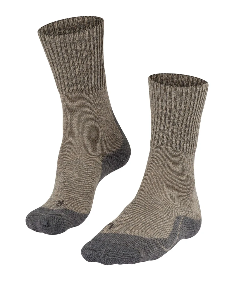 FALKE TK1 Wool Dames Wandel Sok 16385 4310 kitt mouline