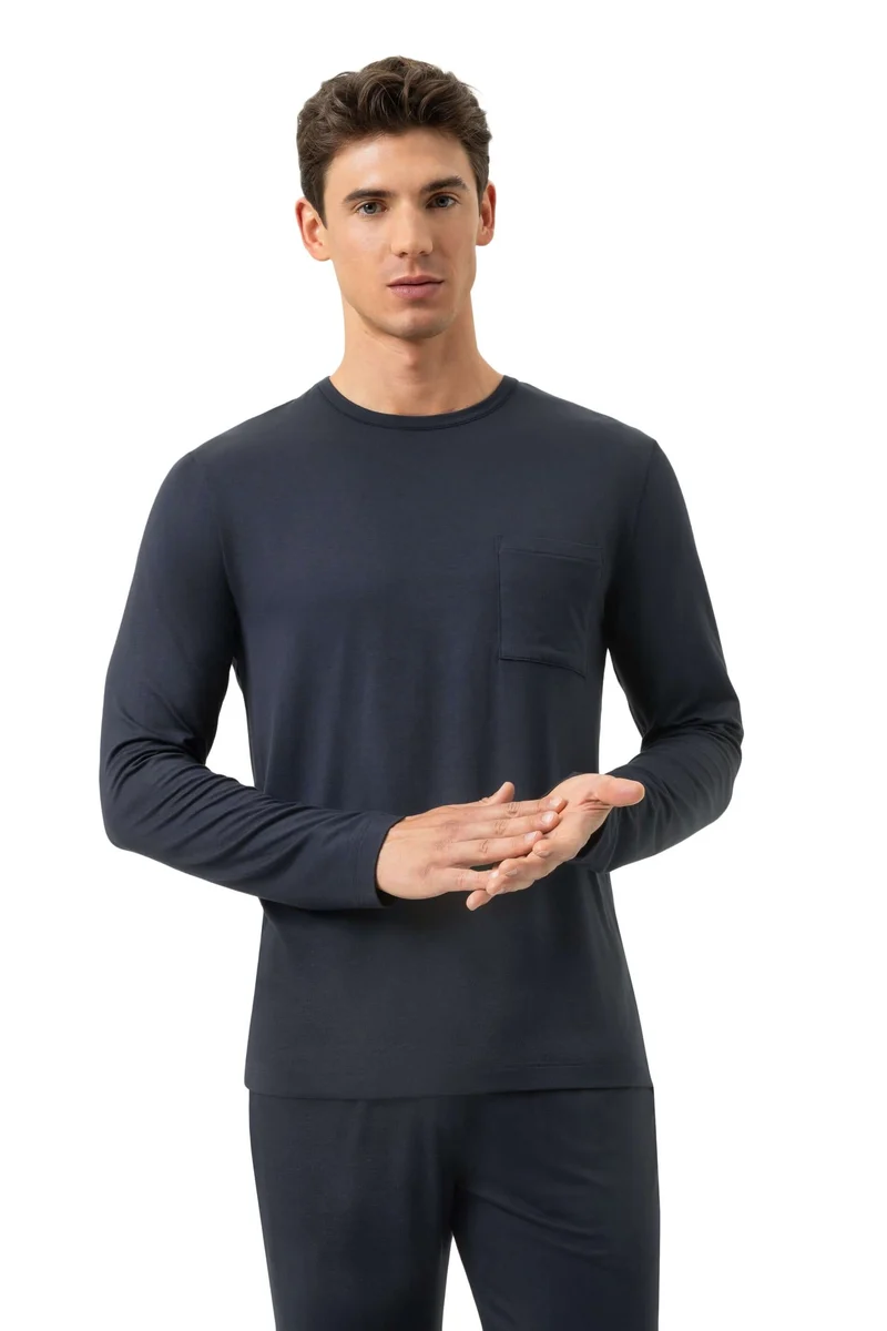 Mey T Shirt Lange mouw Jefferson Heren 2210034 116 marine