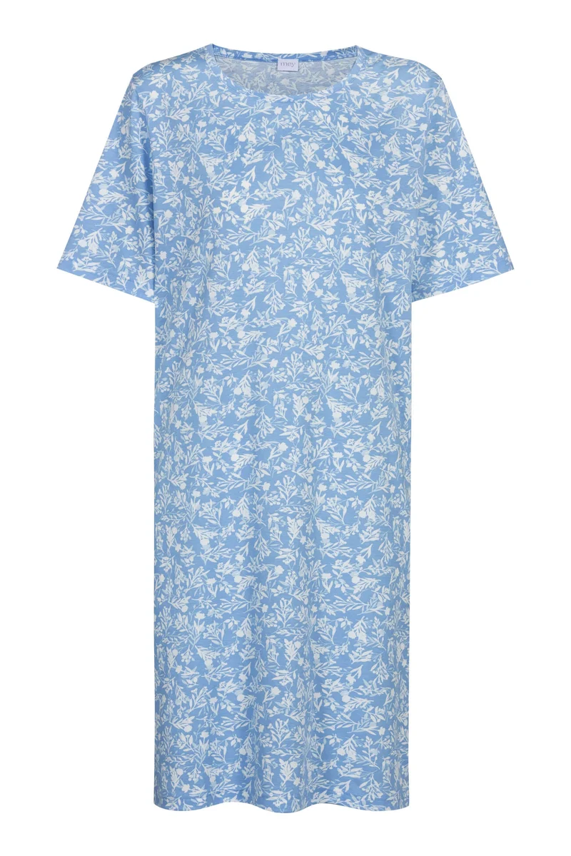 Mey Nachthemd Flower Meadow Dames 1230003 1116 blue silk