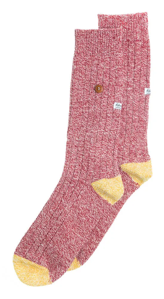 Alfredo Gonzales Twisted Wool Sokken AG-Sk-TW-06 108 Red/Yellow