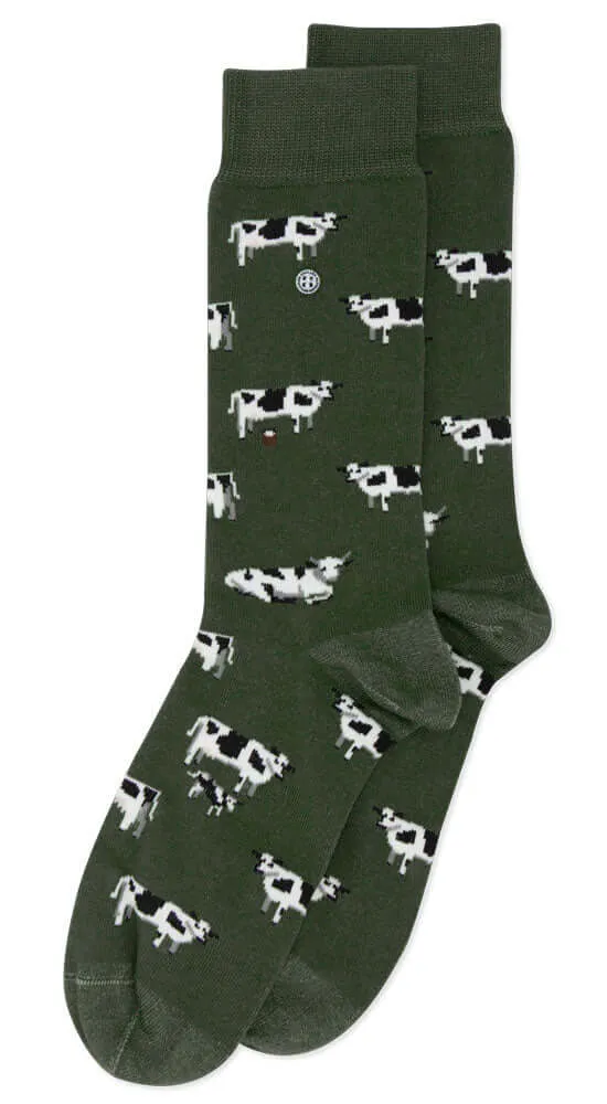 Alfredo Gonzales Cows Sokken AG-Sk-COW-01 118 Army/White/Black