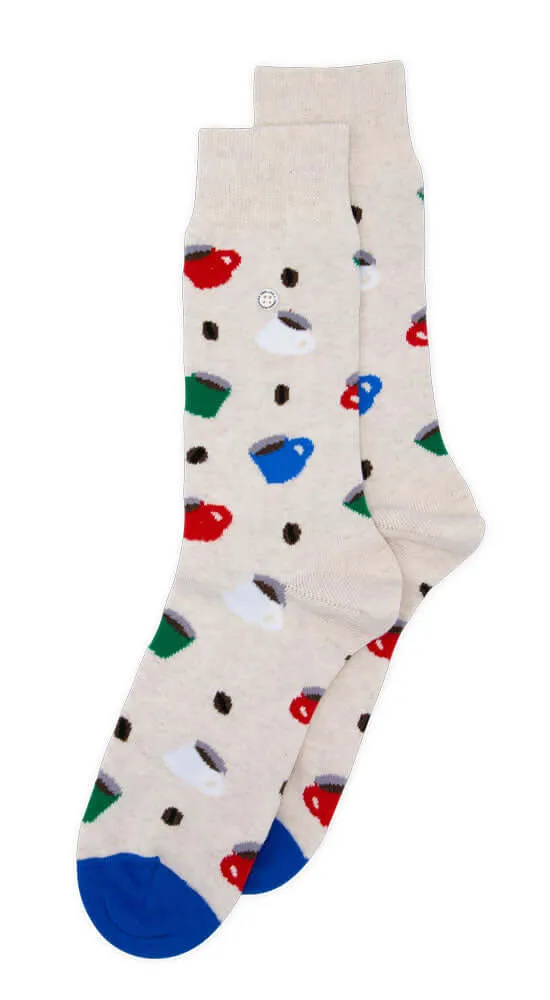 Alfredo Gonzales Coffee Sokken AG-Sk-COF-01 126 Beige/Red/Yellow/Blue