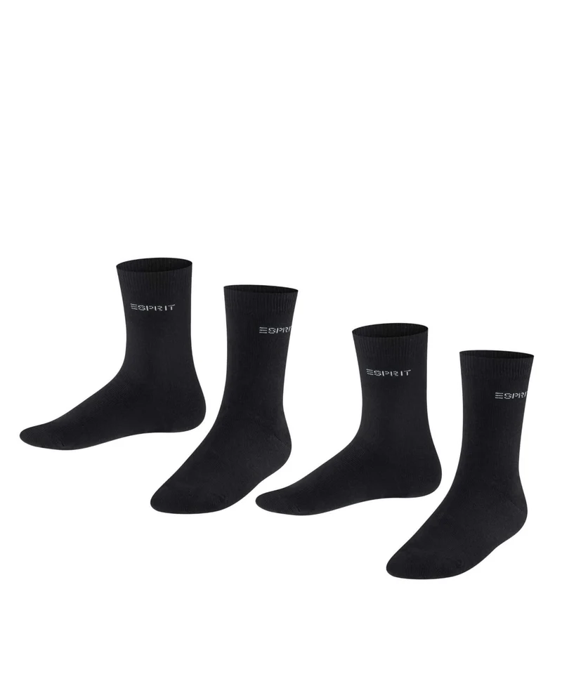 Esprit Foot Logo Kinderen 2-PACK 19041 3000 black