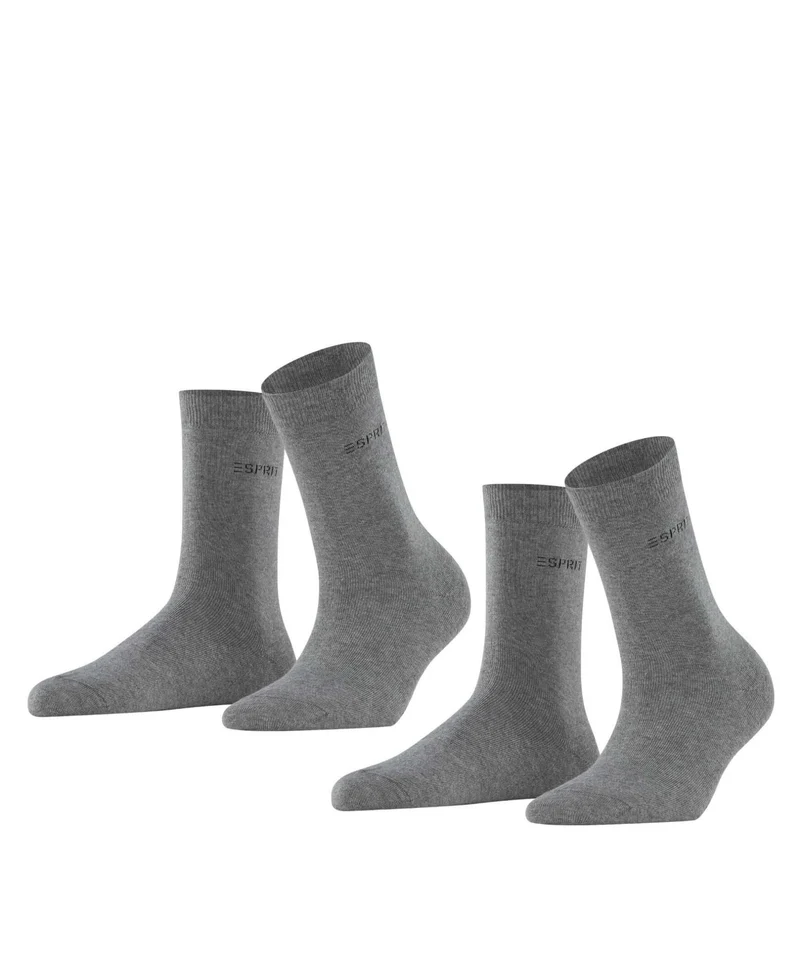 Esprit Uni sokken Dames 2 PACK 18531 3390 light greymel.