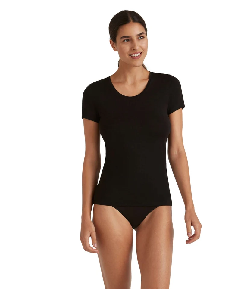 FALKE T-Shirt Daily Climawool Dames 69060 3000 black