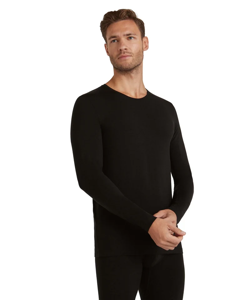 FALKE Shirt Lange Mouw Daily Climawool Heren 68035 3000 black