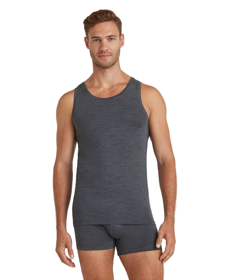 FALKE Hemd Daily Climawool Heren 68041 3278 dark grey -heather