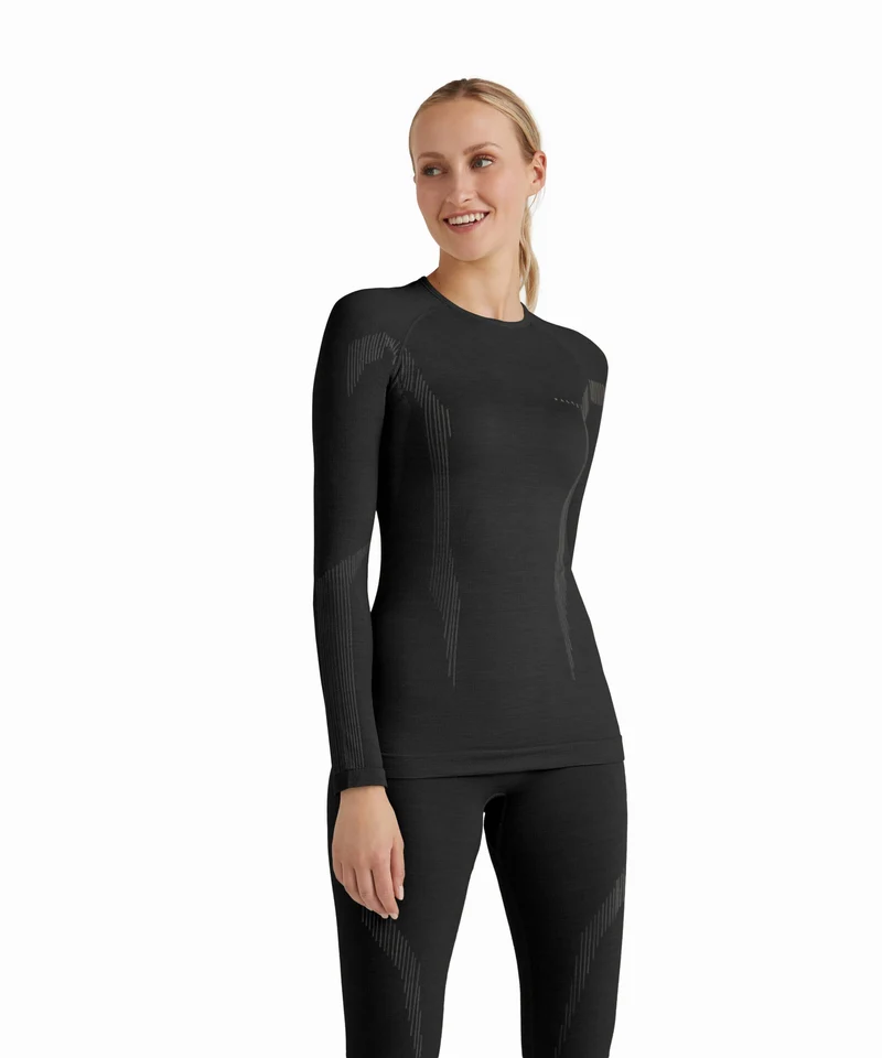 FALKE Shirt Longsleeve Wool Tech Dames 33311 3000 black