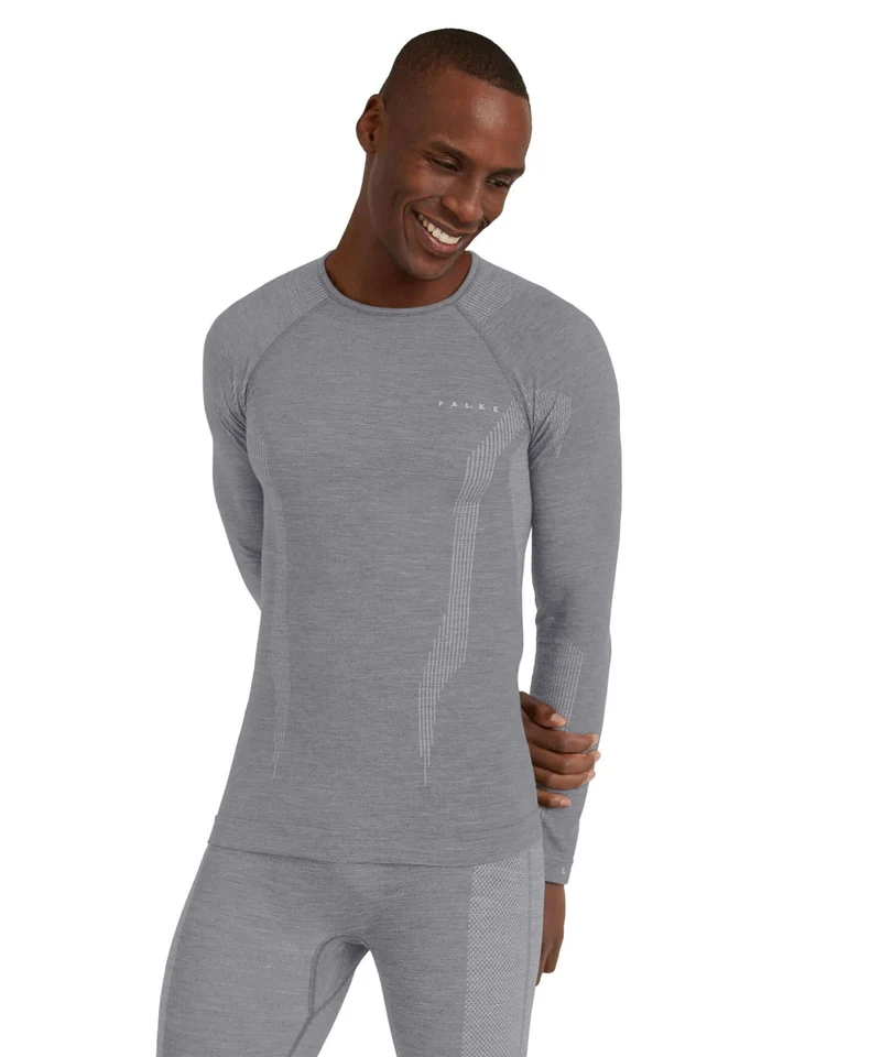 FALKE Shirt Longsleeve Wool Tech Heren 33481 3757 grey-heather