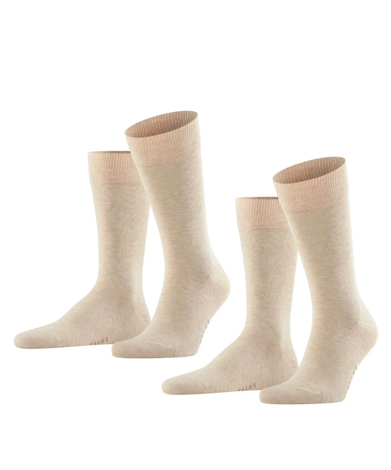 FALKE Happy 2-Pack Herensokken 14610 4650 sand mel.