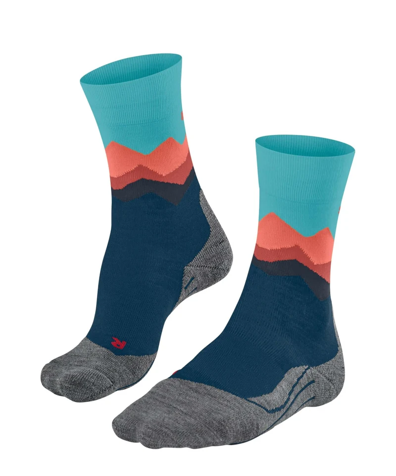 FALKE TK2 Crest Dames Wandel Sok 16194 6206 turquoise