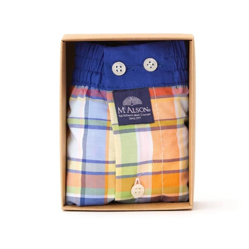 McAlson Boxershort met binnenbroek Tartan Orange M5131