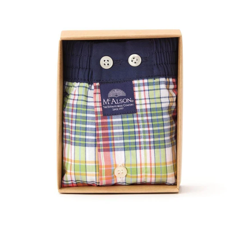 McAlson Boxershort met binnenbroek Tartan Red & Green M5132
