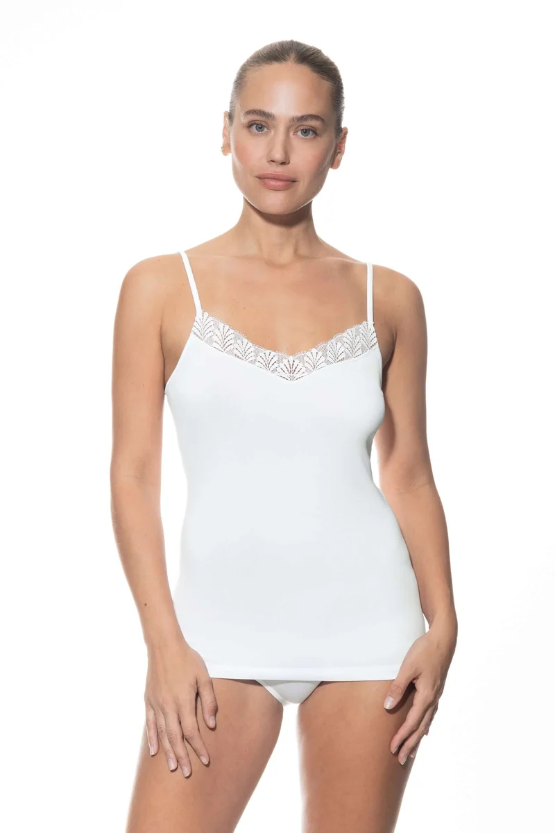 Mey Spaghetti Hemdje Emotion Elegance Dames 1110026 1 wit