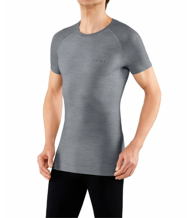 FALKE Wool Tech Light T-Shirt Heren 33230 3757 grey-heather