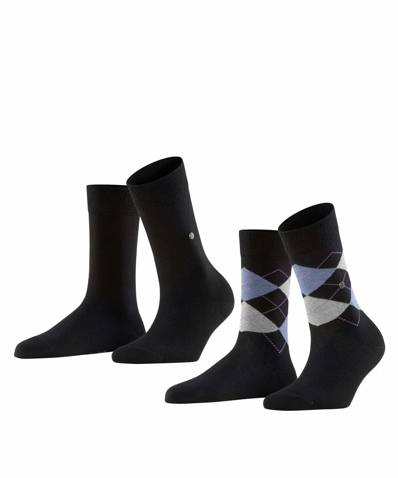 Burlington Everyday Mixed 2-Pack Damessokken 22044 3000 black