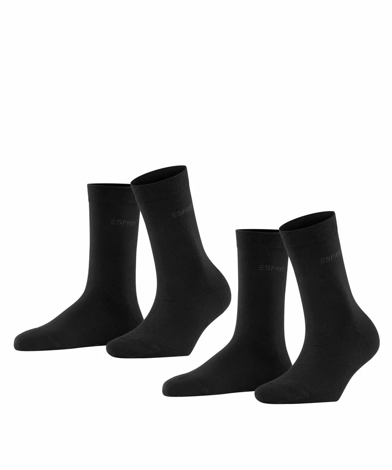 Esprit Uni sokken Dames 2 PACK 18531 3000 black