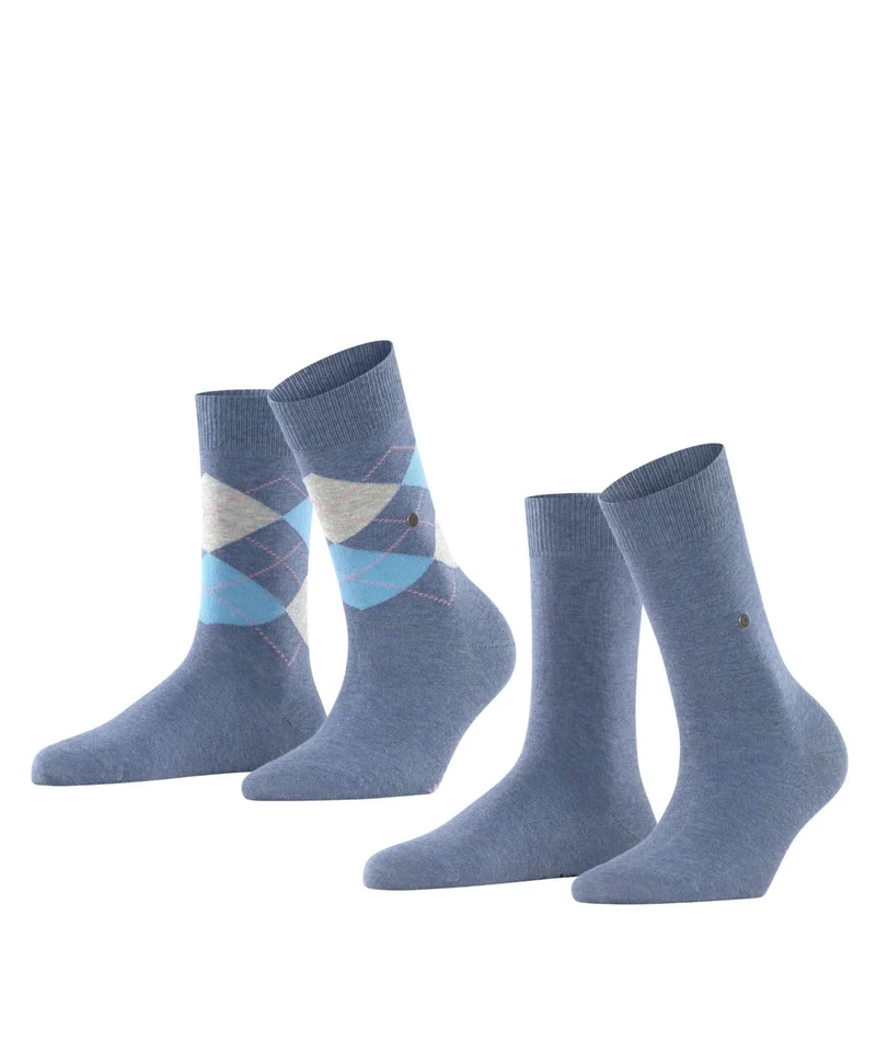 Burlington Everyday Mixed 2-Pack Damessokken 22044 6660 light denim