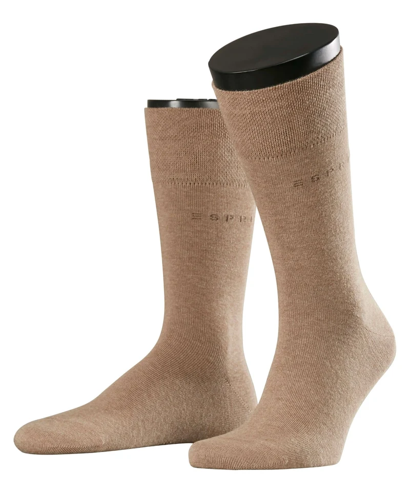 Esprit Basic Easy 2-PACK Sokken Heren 17874 5410 nutmeg mel