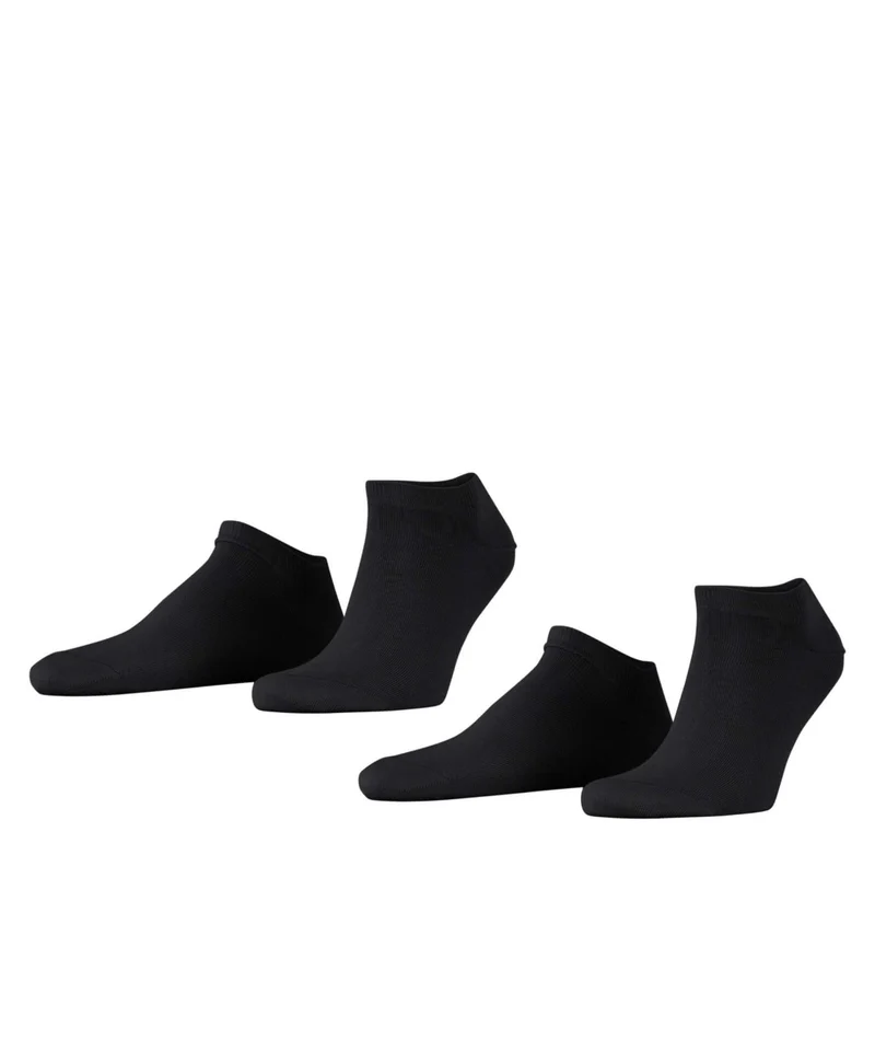 Esprit Sneakersokje Basic Uni Heren 2-PACK 17855 3000 black
