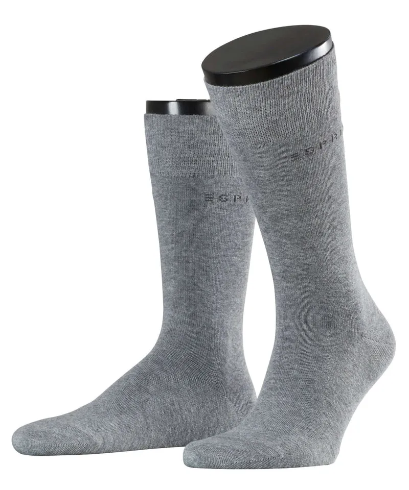 Esprit Basic Uni 2-PACK Sokken Heren 17811 3390 light greymel.