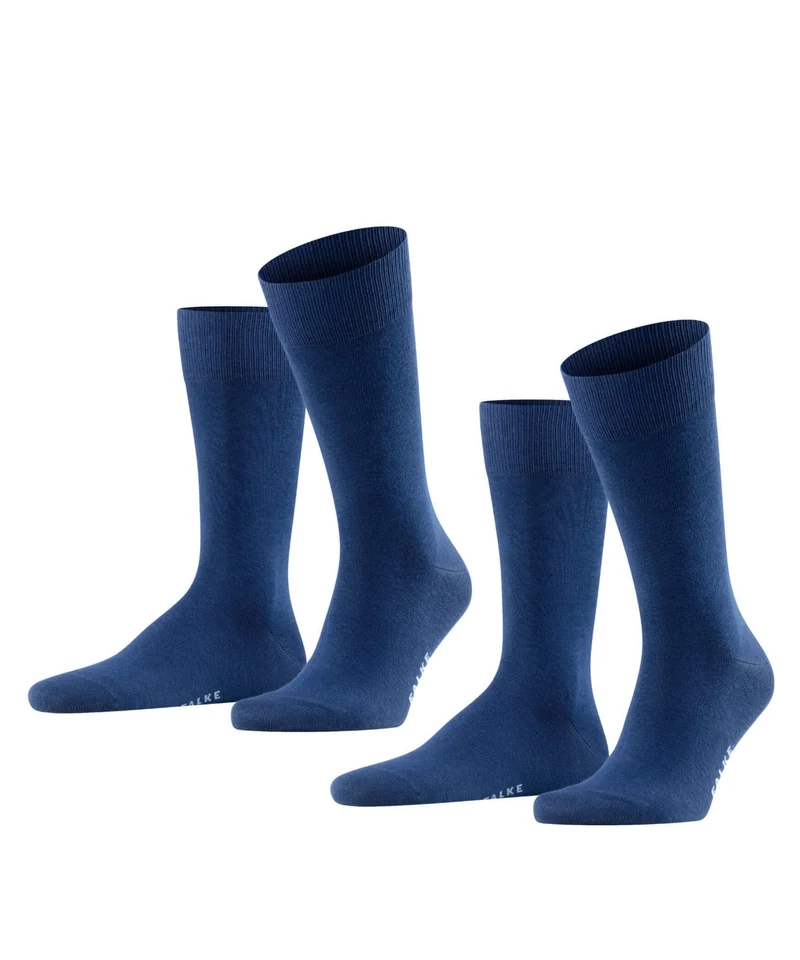 FALKE Happy 2-Pack Herensokken 14610 6000 royal blue