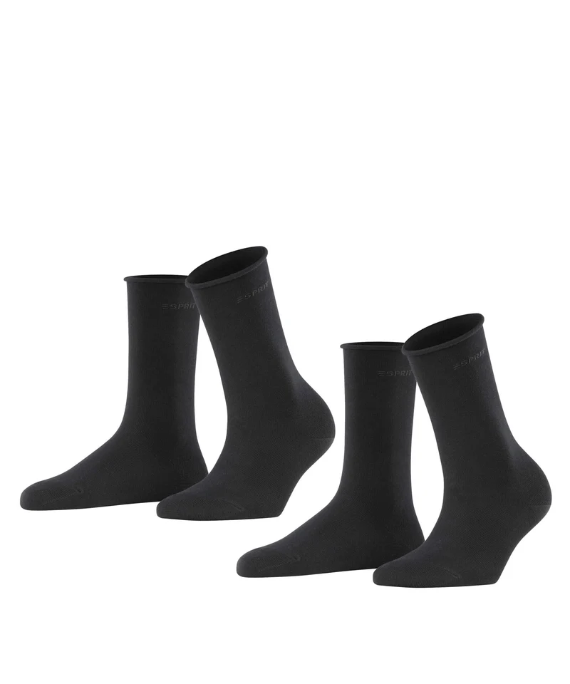 Esprit Basic Pure Sokken Dames 2-PACK 19583 3000 black