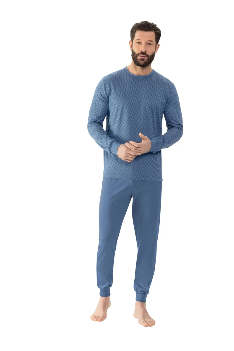 Mey Tweedelige Pyjama Structured Heren 2240011 1163 blue north