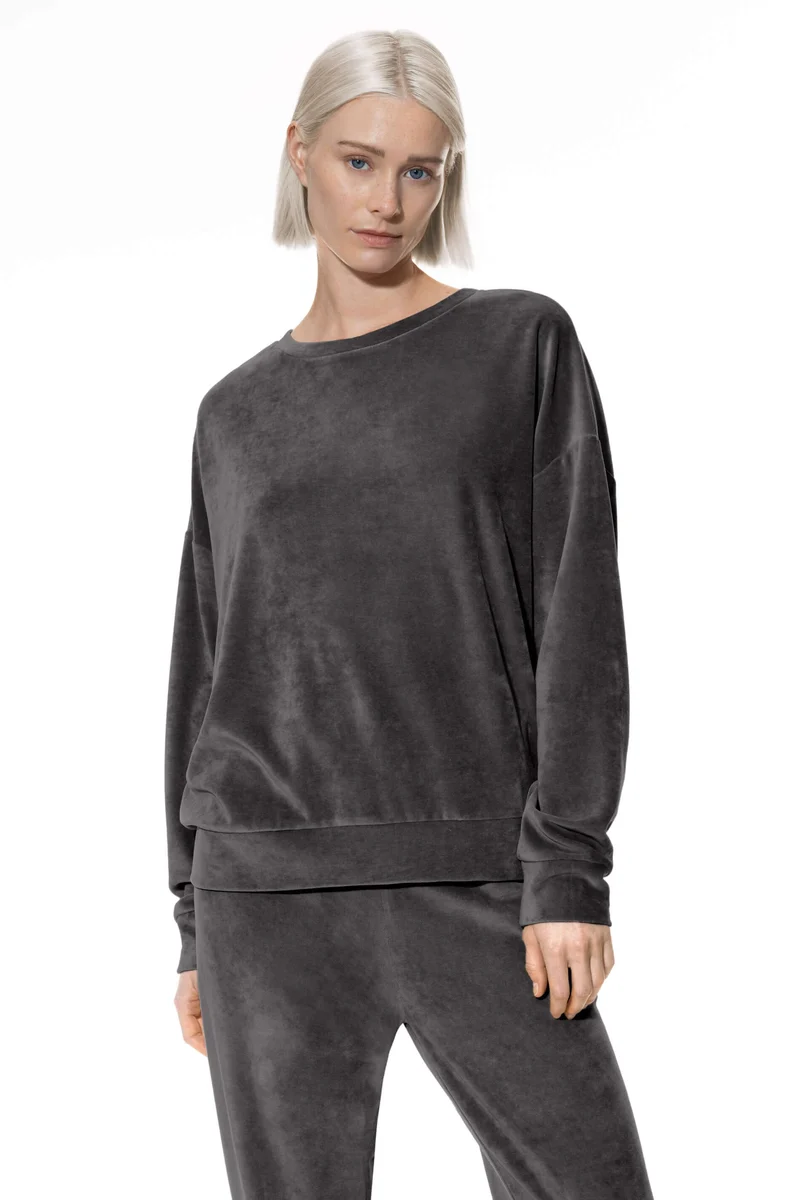 Mey Sweater Velvet Dream Dames 1210021 515 thunder grey