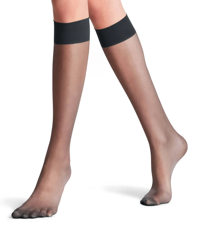 FALKE Seidenglatt 15 Denier Kniekous Dames 41790 3146 graphite